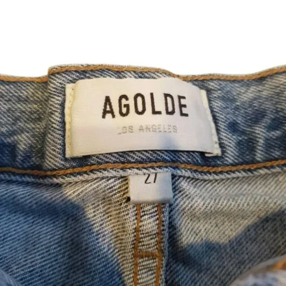 Agolde Parker Vintage Cut Off Short Riptide Light Blue Revolve Womens 27 - Picture 6 of 7